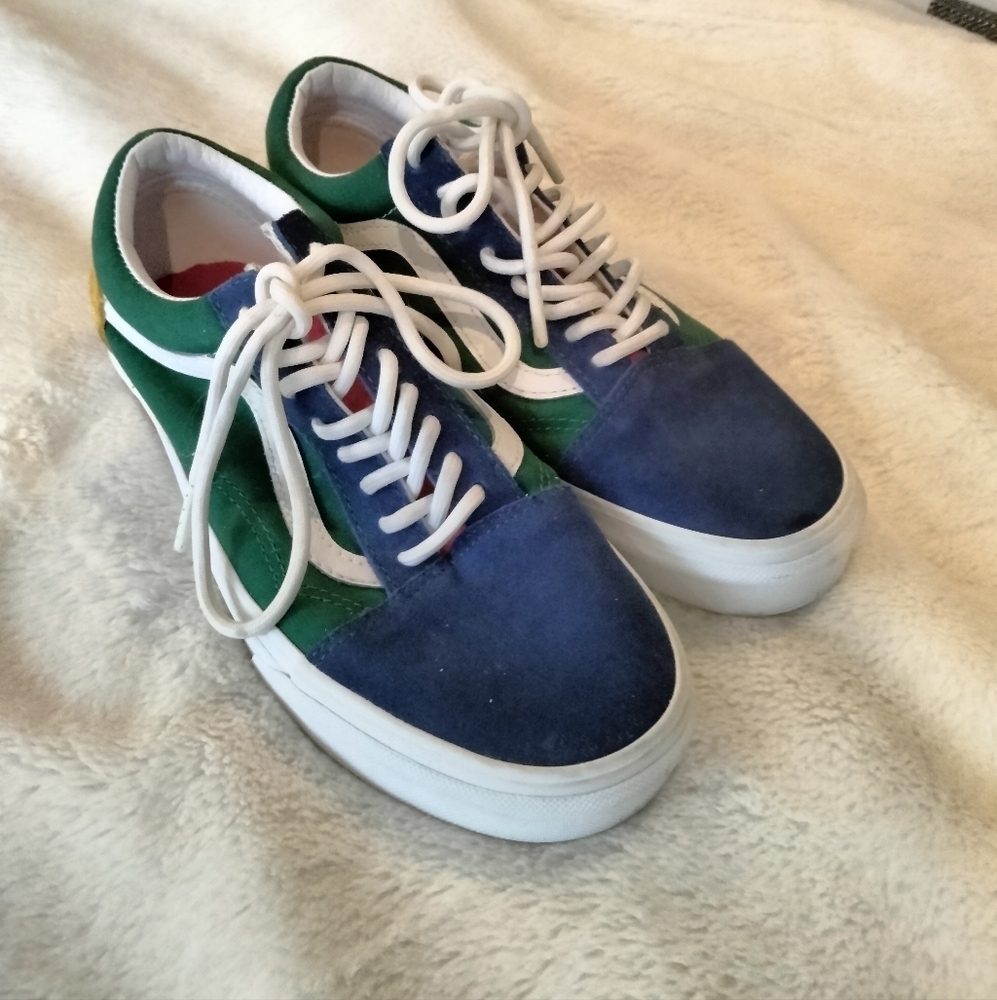 Vans Green and Blue Shoes with Comfortable Fit and Durable Design - Picture 2 of 7